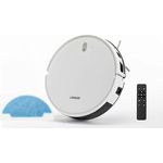 Linsar Saugroboter mit Wischfunktion, maximal 2000 Pa Saugkraft, APP Steuerung, 120 Min Laufzeit, WLAN, für Teppich Tierhaare Hartböden, Roboterstaubsauger mit Ladestation, Fernbedienung (weiß)