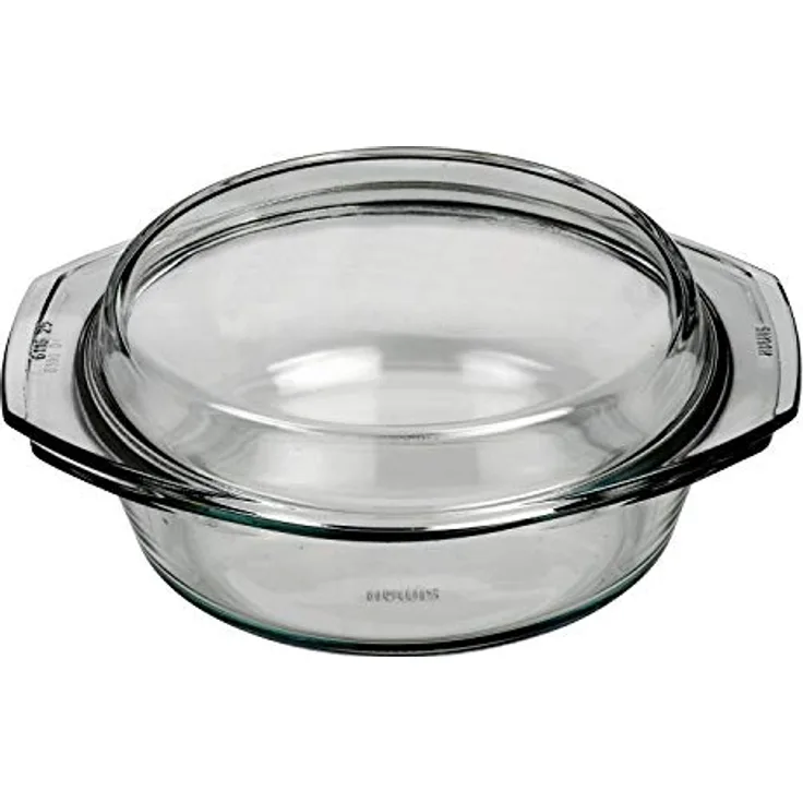 Simax Schüssel mit Deckel, Glas, Transparent, 22.5 x 22.5 x 9.3 cm