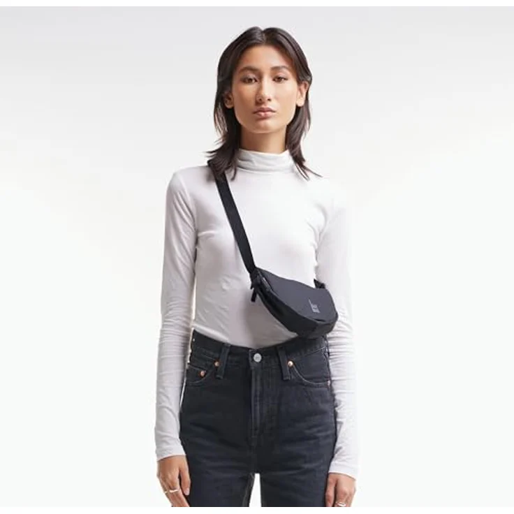 GOT BAG Moon Bag Umhängetasche, 21 cm, schwarz, 100% PET, platzsparendes Design – Bild 3