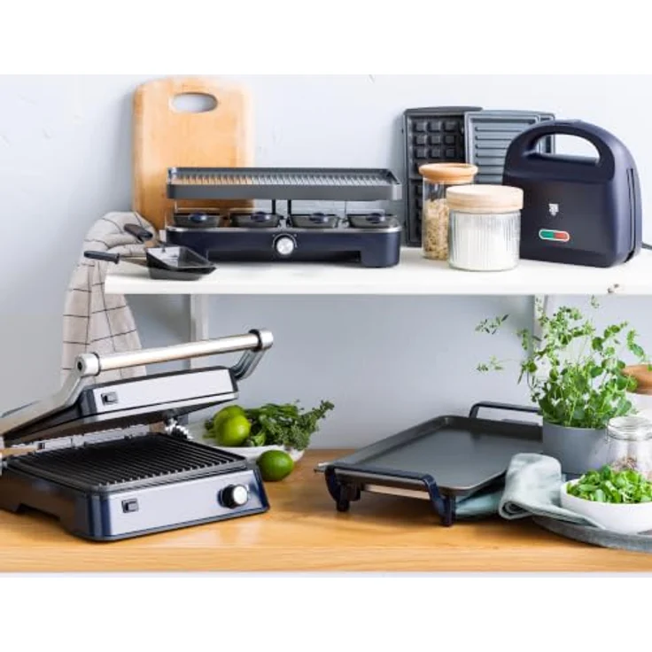 BK Connect Bakplaat Teppanyaki 55x26 cm CC007934-001, Tischgrill mit PFAS-freier Keramik-Nicht-Stick-Beschichtung, Blau, 5 Temperaturpositionen, ideal für bis zu 8 Personen – Bild 10