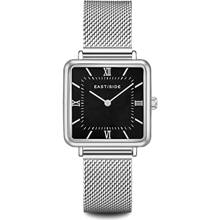 Eastside Damen Uhr analog Japan Quarzwerk mit Edelstahl Silber Armband 10080086 - Urbane Eleganz mit Milanaise-Armband