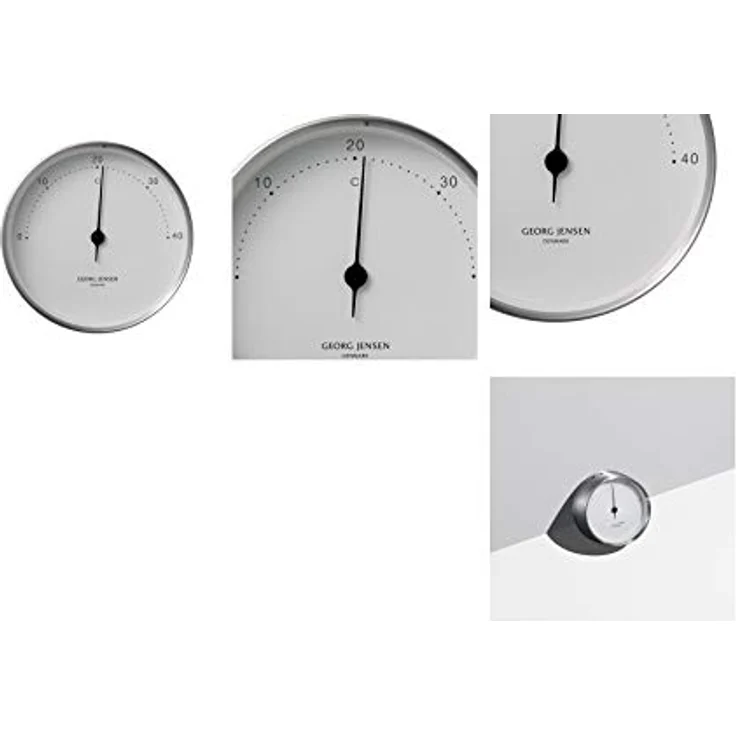 Georg Jensen Koppel Thermometer 10 cm, Edelstahl mit weißem Ziffernblatt – Bild 5