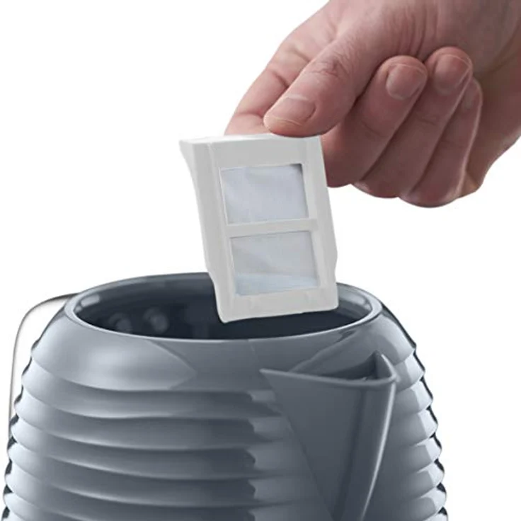 Russell Hobbs Wasserkocher Inspire grau, 1,7l, 2400W, Schnellkochfunktion, optimierte Ausgusstülle, herausnehmbarer Kalkfilter, Wasserstandsanzeige, Teekocher 24363-70 [Amazon Exklusiv] – Bild 3