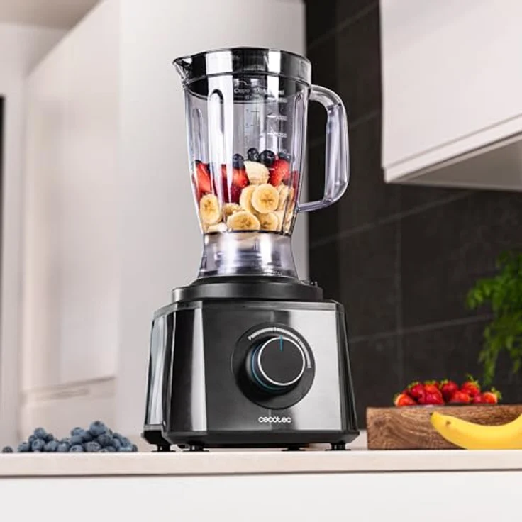 Cecotec Küchenmaschine Paprika 1300 Full, Edelstahl, 2000W Motor, 3,5-Liter-Schüssel, 1,8-Liter-Krug, Saftpresse, zwei Geschwindigkeiten, drei Schneidscheiben – Bild 8