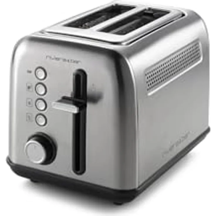 riviera&bar QGP220 Toaster, Edelstahl, 2 Schlitze, 7 Bräunungsstufen, High-Lift-Funktion, automatischer Stopp, 900 W