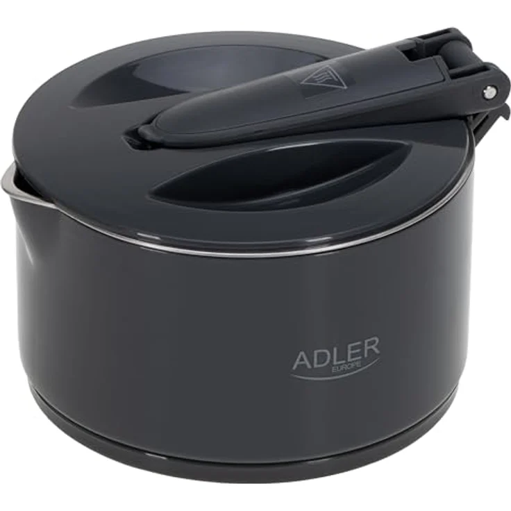 Adler Reise-Wasserkocher AD 1377, 0,6 L, faltbares Silikongehäuse, Camping, grau – Bild 3