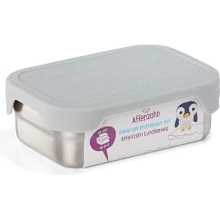 Affenzahn Edelstahl Brotdosen Set inkl. Snack-Box Silikon-Deckel BPA-frei Spülmaschinenfest Koala – Bild 1
