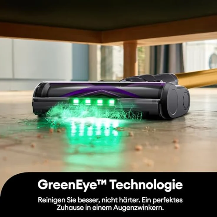 Ultenic U20, Akku Staubsauger mit 55000Pa Saugkraft, 600W Motor, 60Min Laufzeit, selbststehendes Design, flexibles Biegegelenk, GreenEye-Technologie, Anti-Tangle Bodenbürste für Hartböden und Teppiche, ideal für Tierhaare – Bild 5