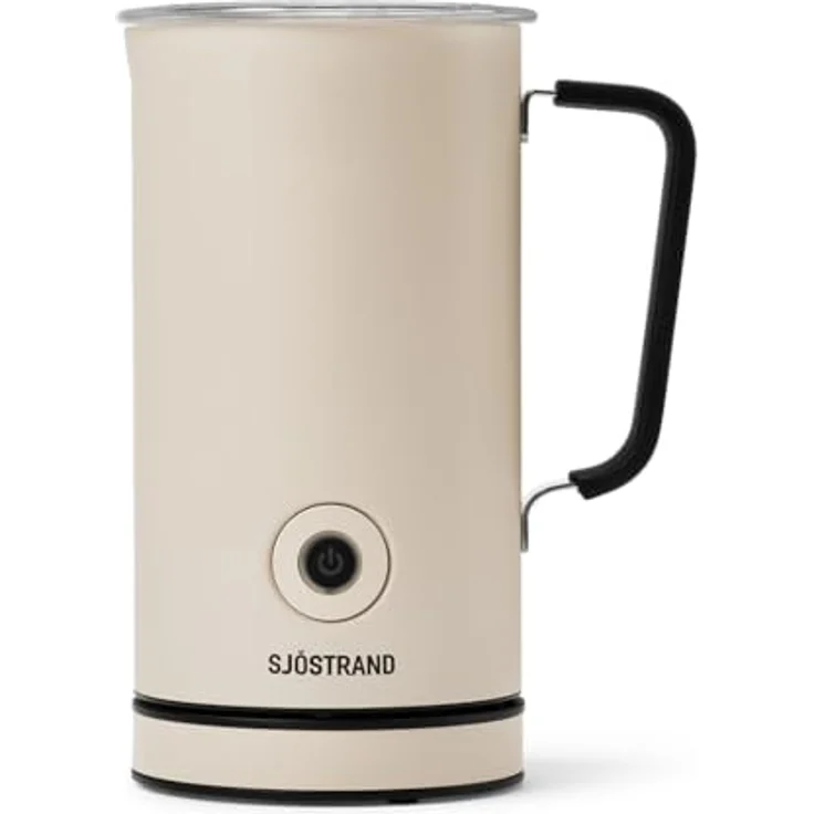 Sjöstrand Coffee Elektrischer Milchaufschäumer aus Edelstahl, Für Heiße & Kalte Milch, Antihaftbeschichtet, Matt Beige – Bild 1