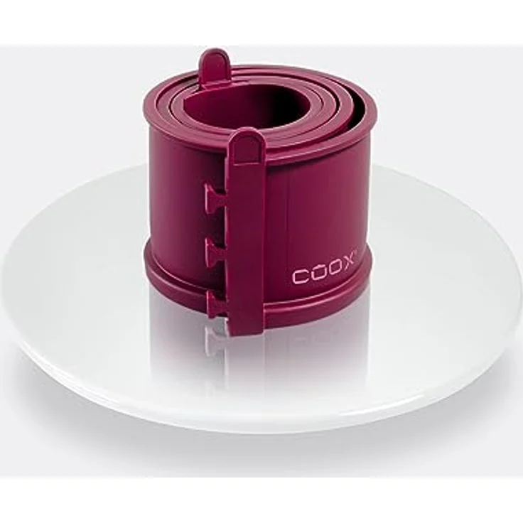 coox Springform mit Porzellanboden ⌀ 18 cm in Dunkelrot, backen und direkt auf der Porzellanplatte servieren und schneiden, kein Umsetzen nötig – Bild 2