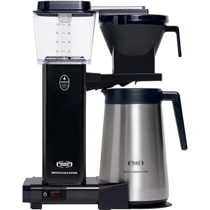 Moccamaster KBGT Filterkaffeemaschine mit Thermoskanne, Black, 1.25L, schnelle Zubereitung in 6 Minuten – Bild 1