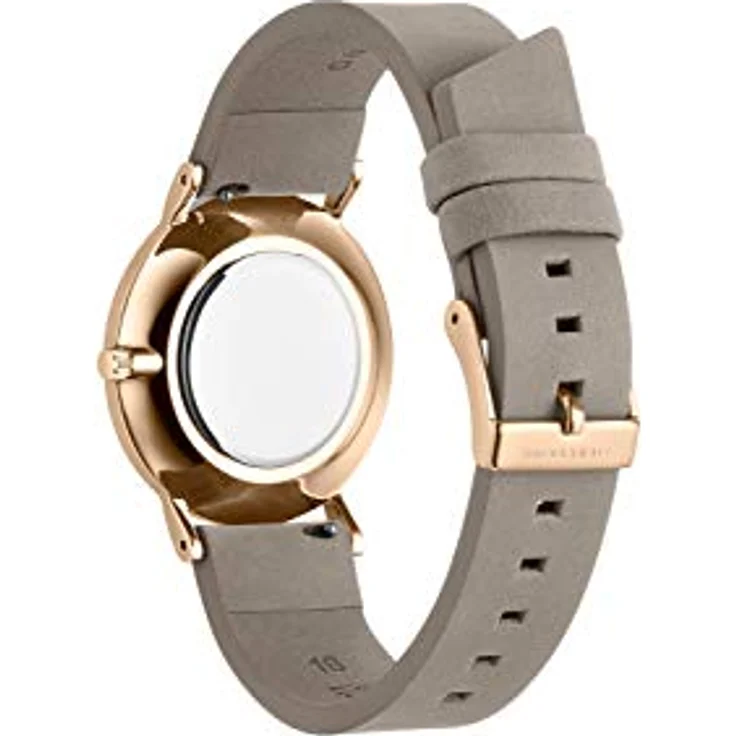 Liebeskind Berlin Armbanduhr LT-0167-LQ IP roségold grau, Damenuhr mit Edelstahlgehäuse, grauem Lederarmband und rosègoldenen Indexen – Bild 4