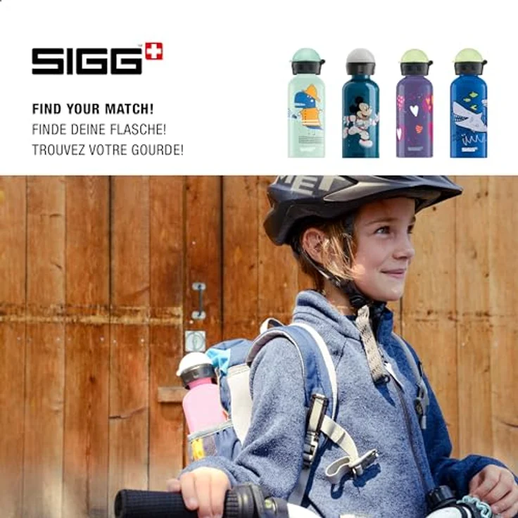 SIGG KBT Icecream Kinder Trinkflasche (0.4 L), Kinderflasche mit auslaufsicherem Deckel, federleichte Trinkflasche aus Aluminium – Bild 4