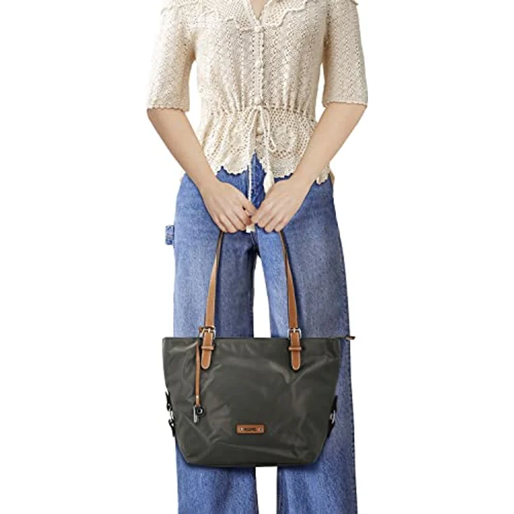 Picard Shopper PICARD Shopper Sonja aus Nylon, sportiver Shopper mit robuster Feinnylon und Lederoptik, schwarz – Bild 6