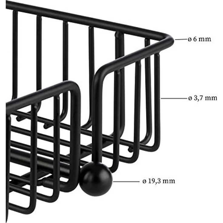 APS Serviettenhalter URBAN, Metall, schwarz – Bild 3