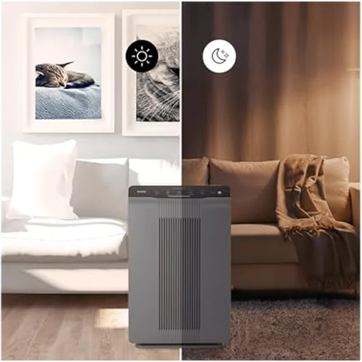 WINIX 5300-2, Luftreiniger für Allergiker mit CADR 390 m³/h, geeignet für Räume bis 99 m², HEPA 13/14-Filter und PlasmaWave-Technologie – Bild 10