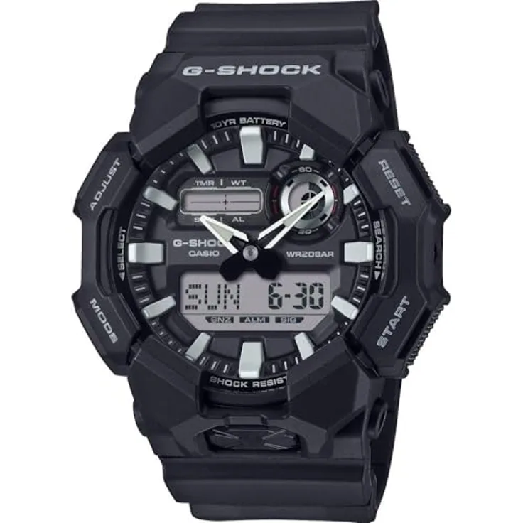 Casio Herren Analog Digital Quarz Armbanduhr G-Shock, 10-Jahres-Batterie, Schwarz