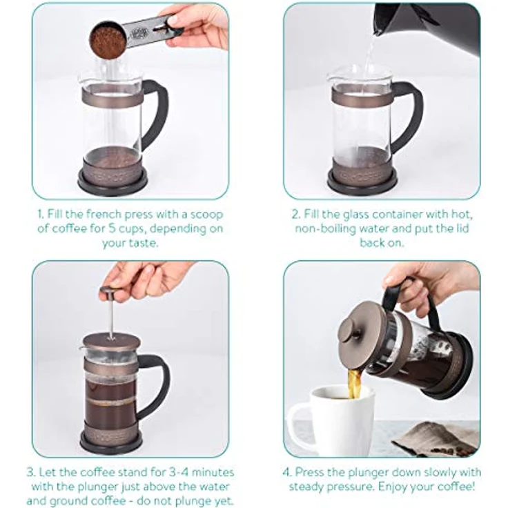 FrenchPress Glass Retro 350ml Braun – Bild 5