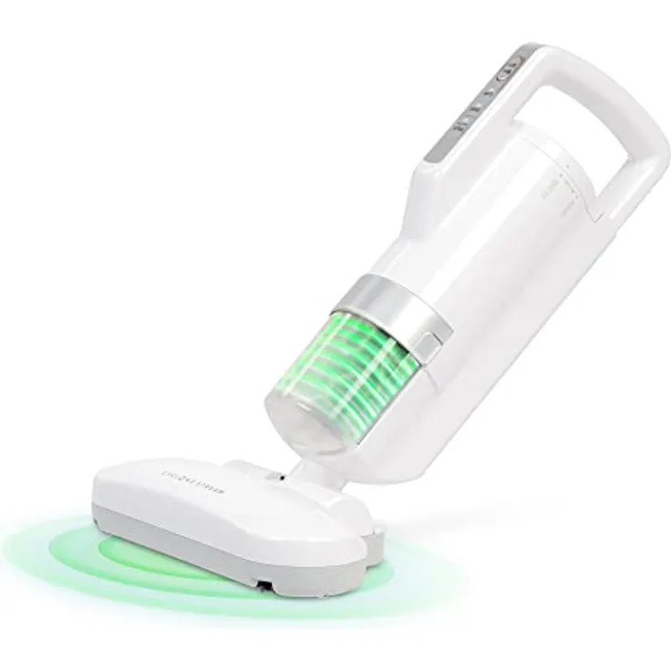 Iris Ohyama, Staubsauger / Milbensauger für Matratzen gegen Allergene, 400W, 6000 Vibrationen/Minute, Filterqualität F9, Für Matratzen, Sofas - Quilt Cleaner IC-FAC2 - Weiß