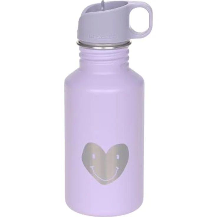 LÄSSIG Trinkflasche Little Gang Heart, lilac, bruchfest und auslaufsicher mit Sportverschluss – Bild 2