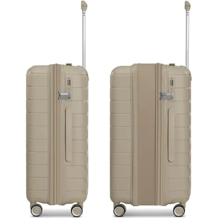 Franky Kleiner Hartgepäck Kabinen-Koffer, Cabin-Trolley 36L, 36 x 20 x 55 cm, aus robustem Polypropylen, 4 Doppelrollen, Zahlenschloss, London Serie – Bild 3