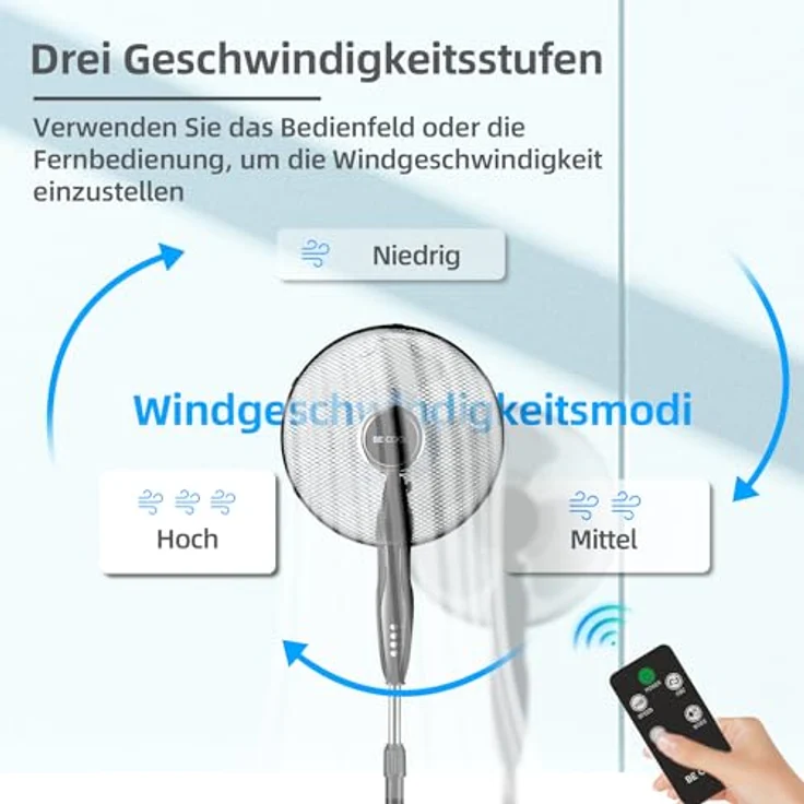 BE COOL BC16SFRC Standventilator 40cm – Bild 3