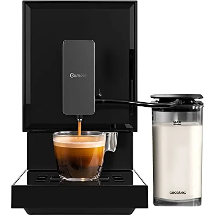 Cecotec Superautomatische Kaffeemaschine Power Matic-ccino Cremma, 1470 W, 19 Bar, integrierte Mühle, Thermoblock, Verdampfer, 150 g Kaffee und 1,2 Liter Wasser, Milchtank