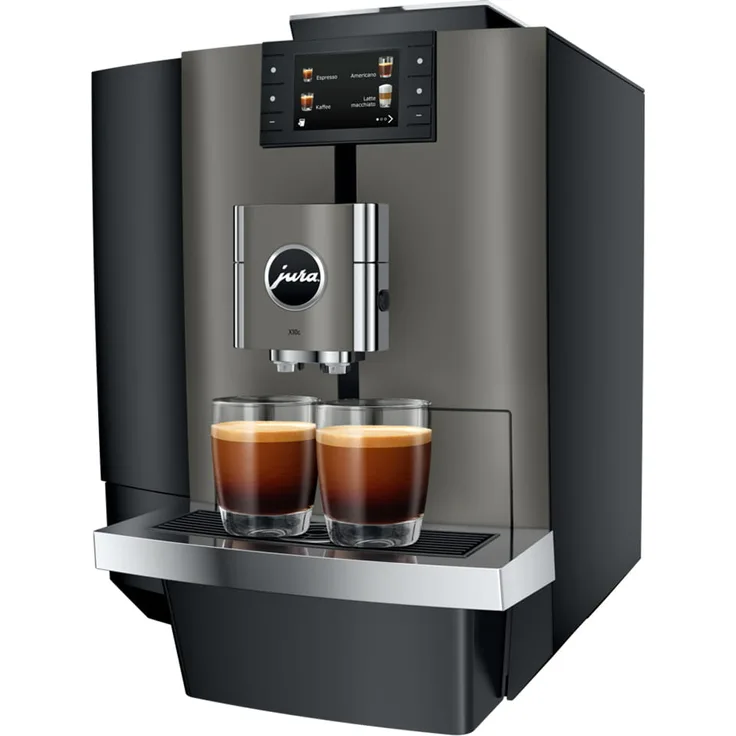 Jura Professional X10c Dark Inox (EA), Kaffeevollautomat mit 34 Kaffeespezialitäten, One-Touch-Lungo-Funktion, Edelstahlfarbe
