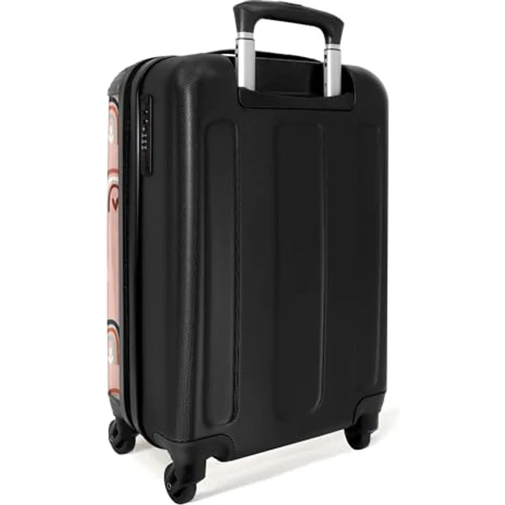NoBoringSuitcases.com© Kinderkoffer Abstraktes Regenbogenmuster mit Herzen 55x35x20cm, 4 Rollen, Handgepäck Flugzeug, bunt – Bild 3