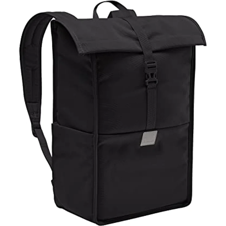 VAUDE Coreway Rolltop 20, Freizeitrucksack mit 15,6 Zoll Laptopfach, gepolsterten Schulterriemen, Schwarz – Bild 1
