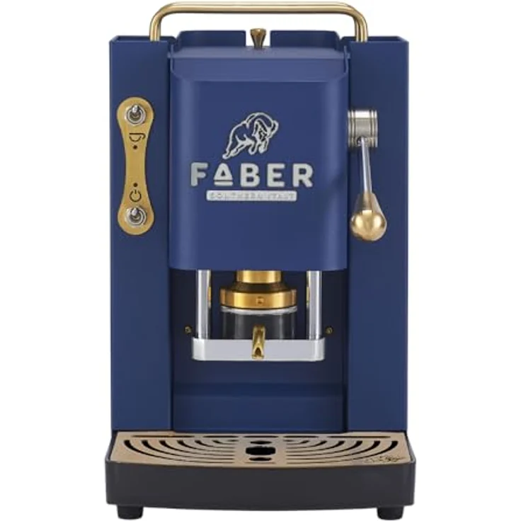 Faber Coffee Machines Faber Pro Deluxe 3.0 Kaffeepadmaschine, Messing mit ESE-Pad Kompatibilität und hygienischem Glassertank – Bild 2