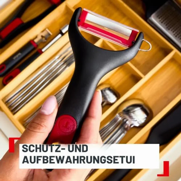 Tefal Ingenio+ Sparschäler K19921 – Ergonomischer Gemüseschäler und Obstschäler, drehbare Klinge, spülmaschinengeeignet, langlebig und robust – Bild 4