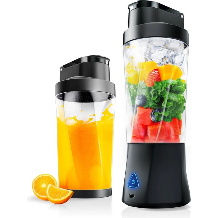 ibettertec Akku-Smoothie-Maker, tragbarer Mixer 700ml mit 6000mAh Akku, USB-C wiederaufladbar, selbstreinigend, kompakt und kabellos