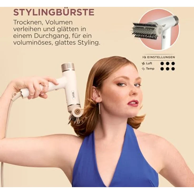 Shark SpeedStyle Haartrockner & RapidGloss Finisher für glattes & welliges Haar, 3 Styler, Schnelltrocknend, Glättet Fliegende Haare, Für Alle Haartypen, Keine Hitzeschäden, Ionisch, Seide, HD333EU – Bild 4