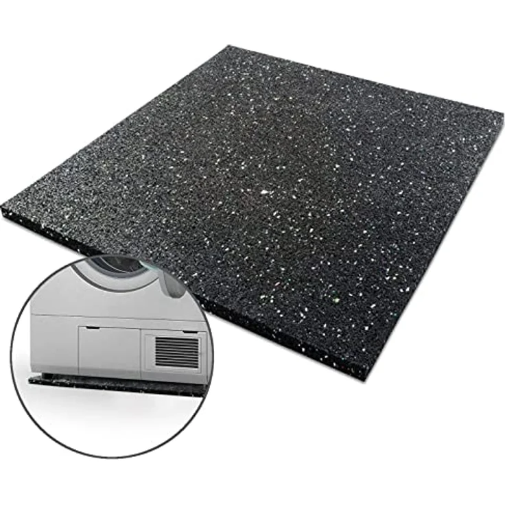 Floordirekt Premium Antivibrationsmatte 60x60cm, zuschneidbar, 0,5 cm stark, Made in Germany, als Schallschutz- und Dämpfungsmatte für Waschmaschinen und Trockner – Bild 2