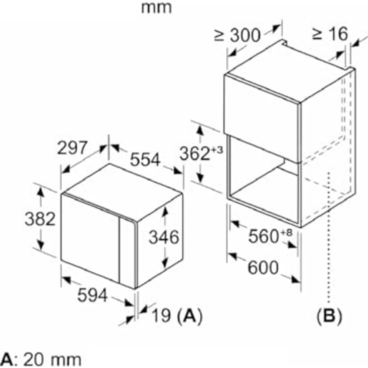Balay Mikrowelle 3CP5002N3, Schwarz, Edelstahl mit Innenbeleuchtung und 5 Ebenen – Bild 2