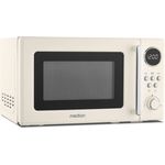 Medion® Mikrowelle MD 15000 beige, 20 l, im Retro-Design, 800 Watt, 5 Leistungsstufen