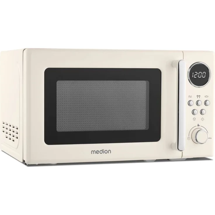 Medion® Mikrowelle MD 15000 beige, 20 l, im Retro-Design, 800 Watt, 5 Leistungsstufen
