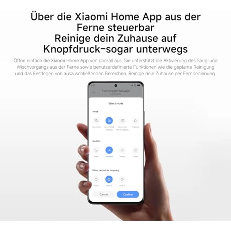 Xiaomi Robot Vacuum 5, Staubsauger-Roboter mit intelligenter Navigation und hoher Saugkraft, schwarz – Bild 13
