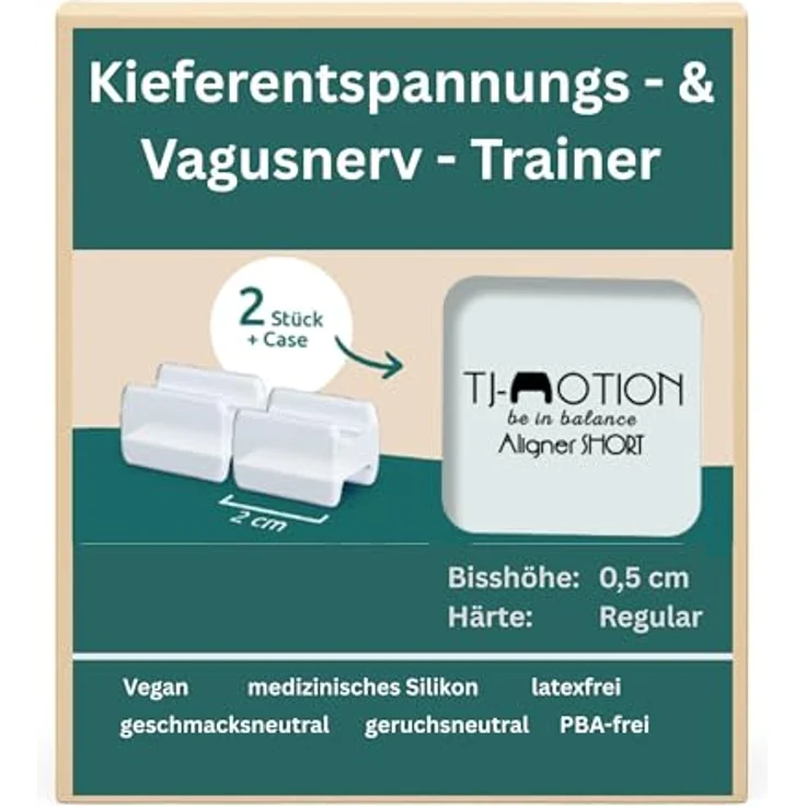 TJ-MOTION be in balance TJ-Motion Aligner, sanfte Kieferdehnung zur Muskelentspannung, 2er Pack aus medizinischem Silikon – Bild 1
