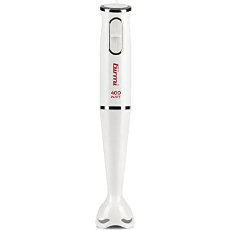 Girmi MX16 Stabmixer 3-in-1, 400 W DC-Motor, 2 Geschwindigkeitsstufen, Edelstahlklingen, inkl. 700-cc-Messbecher, Weiß – Bild 2