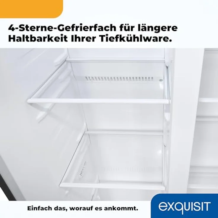Exquisit Side-by-Side-Kühlschrank, NoFrost, 442 Liter, LED-Display, inoxlook-az – Bild 9