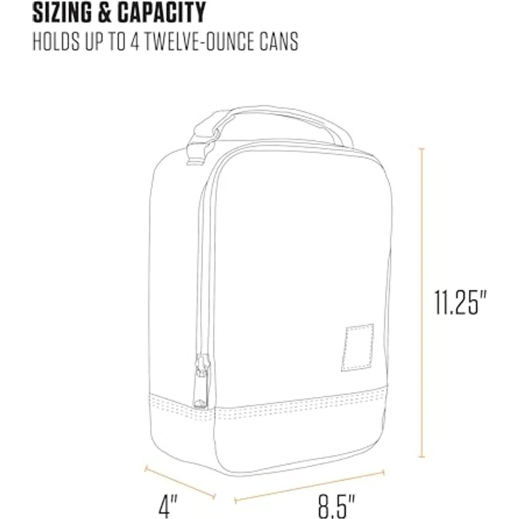 Carhartt Isolierter Lunch-Kühler, vollständig isoliert mit 8+ Stunden Kühlung, wasserabweisend, Carhartt Brown – Bild 5