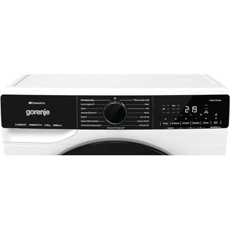 Gorenje WPNA84SATSWIFI Waschmaschine, 8 kg, 1400 U/Min, A, WiFi, Knitterschutz, Slim 46,5 cm, Weiß – Bild 6
