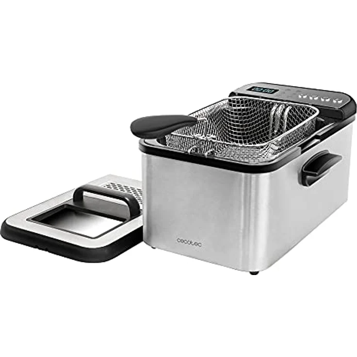 Cecotec Digitalfritteuse Cleanfry Luxury 4000. 4,2-Liter-Digitalfritteuse mit elegantem Edelstahldesign (3,2 L, Steel) – Bild 1