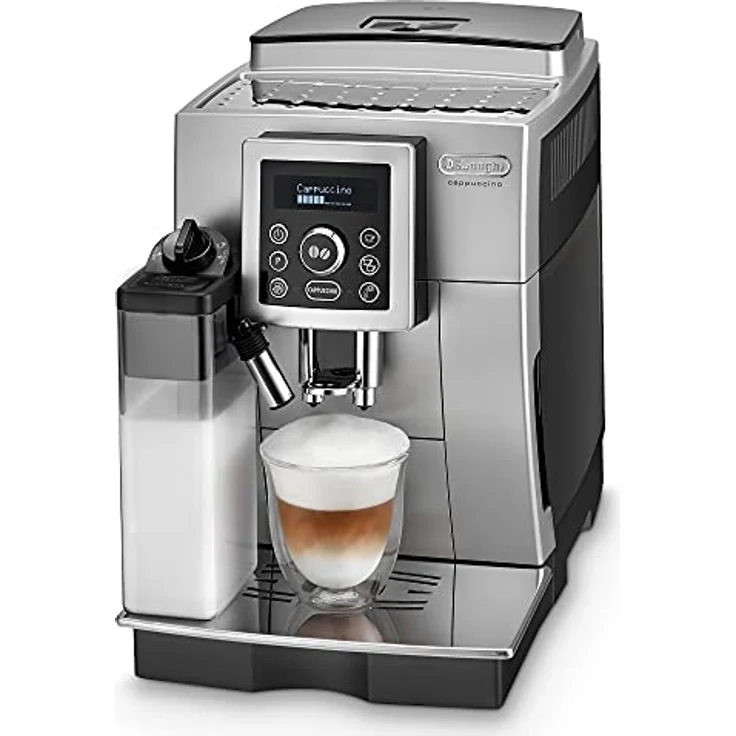 De'longhi ECAM 23.460.SB Kaffeevollautomat 15 bar Druck, Automatik-Cappuccino-System, abnehmbarer Wassertank 1,8 l, LCD-Panel, automatische Reinigung, silber – Bild 2