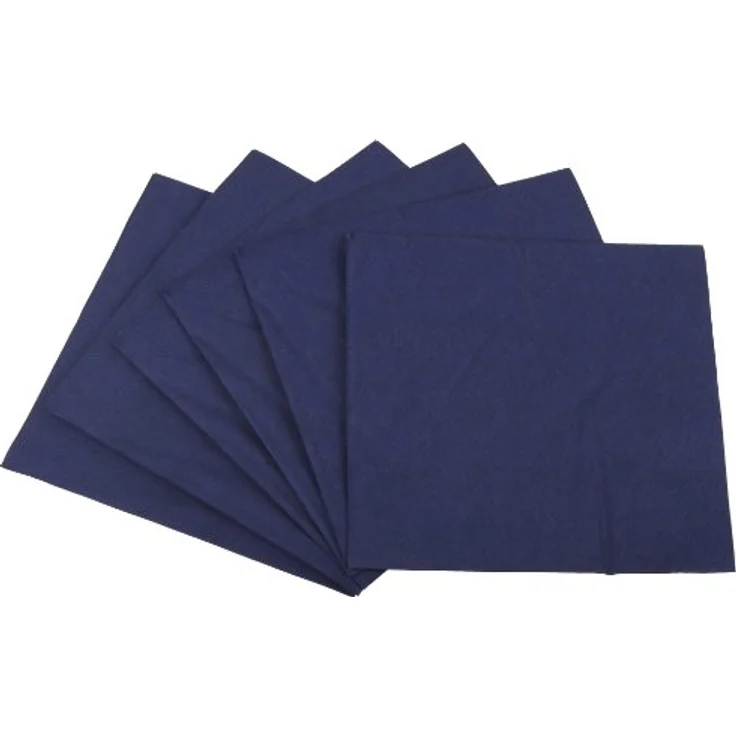 Funny Zelltuchservietten | 40 x 40 cm, 1/4 Falz, 3-lagig, dunkelblau | 4er Pack (4 x 250 Stück) – Bild 1