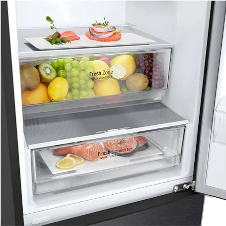 LG GBP62MCTBC Kühl-/Gefrierkombination | Klasse B | Total no Frost | LINEAR Cooling | 384 Liter Kapazität | Matte Black – Bild 4