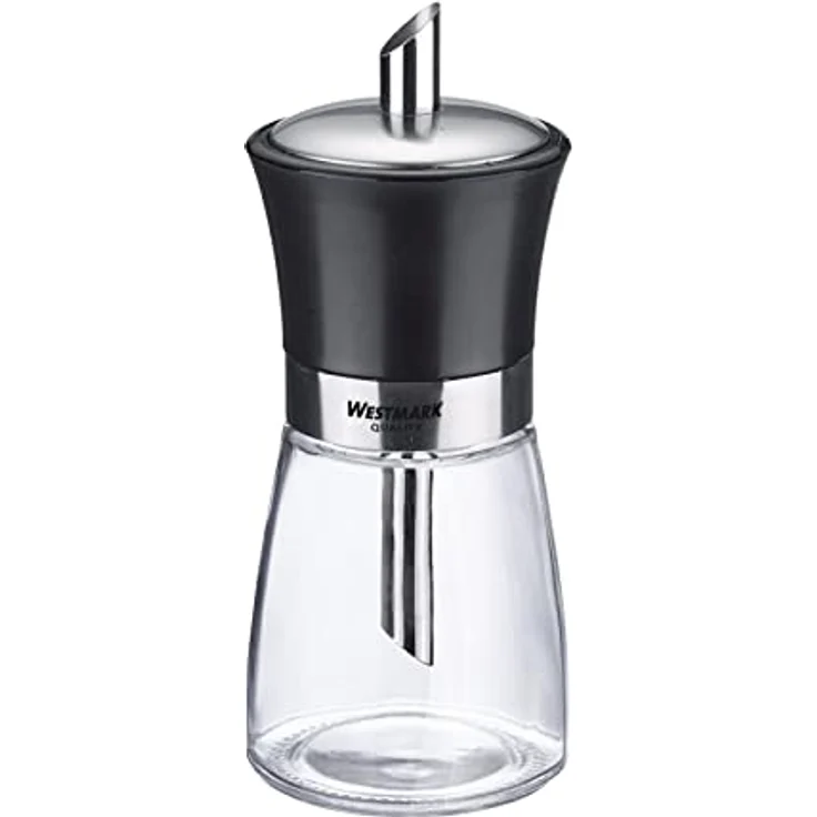 Westmark Zuckerdosierer, Fassungsvermögen: 190 ml, Glas/Rostfreier Edelstahl/Kunststoff, Blacky, Transparent/Schwarz/Silber, 63592260 - Preisvergleich – Bild 1