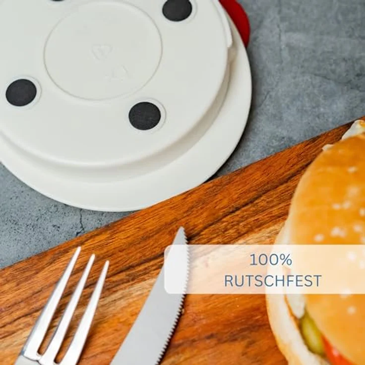 Westmark Hamburgermaker mit Patty-Hebevorrichtung, Hamburger-Presse, Innendurchmesser 11,5 cm, Kunststoff, Weiß-Rot, 62332260 – Bild 6